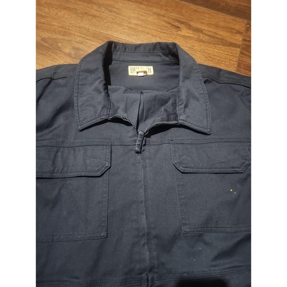 Duluth Trading Co Jacket Mens 3XL Blue Canvas Full Zip Utility Workwear Military - Picture 2 of 6